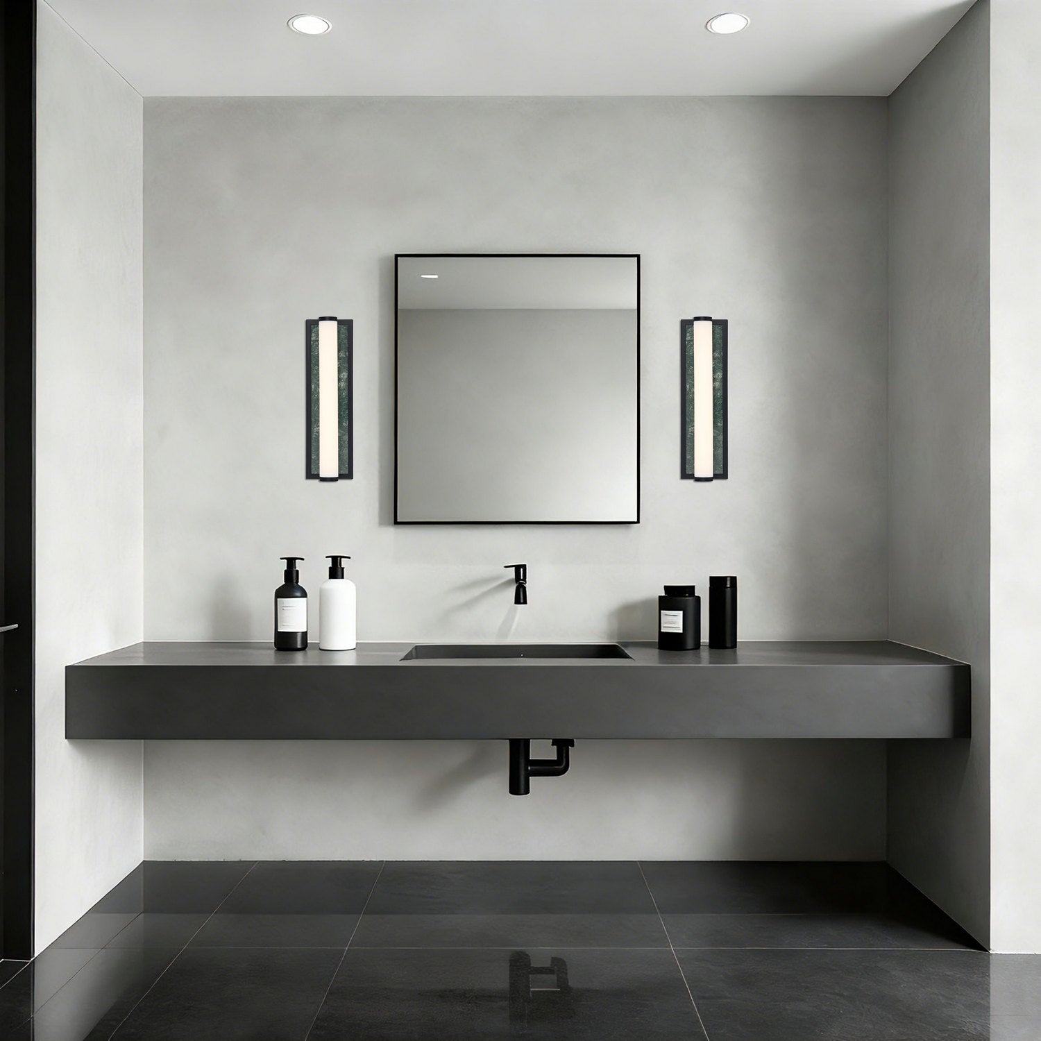 Golden - 1672-BA18 BLK-PRG - LED Vanity - Stratum - Matte Black