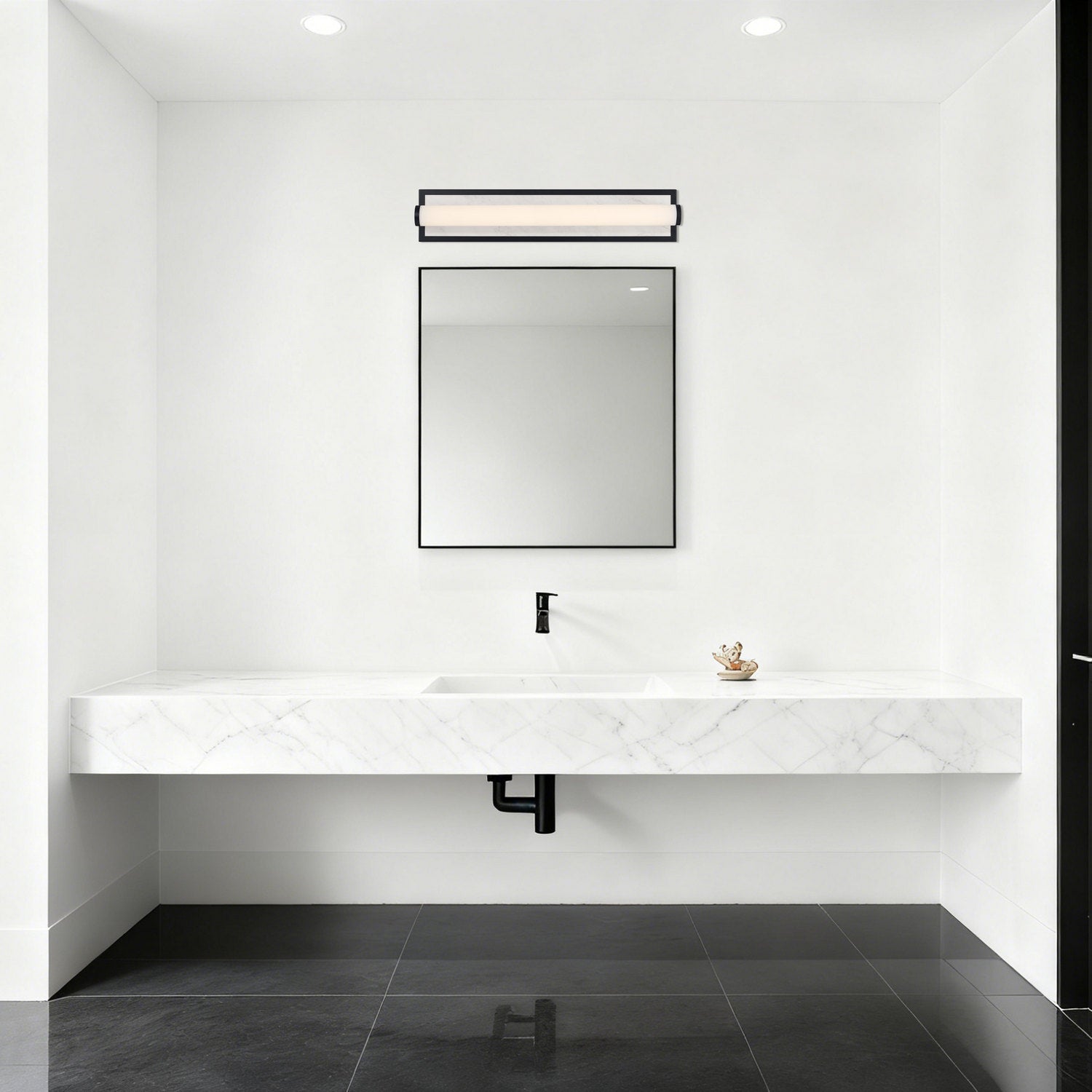 Golden - 1672-BA24 BLK-JW - LED Vanity - Stratum - Matte Black