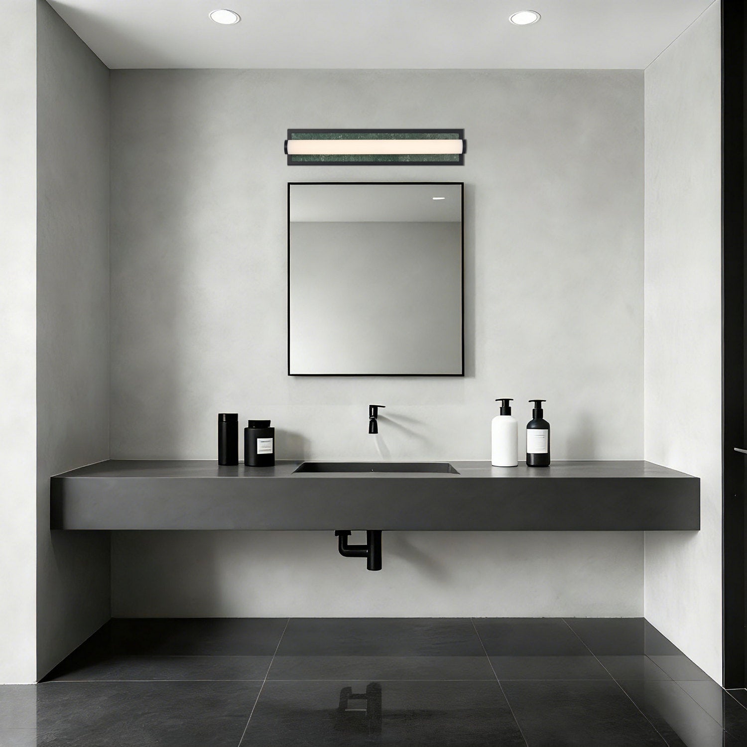 Golden - 1672-BA24 BLK-PRG - LED Vanity - Stratum - Matte Black