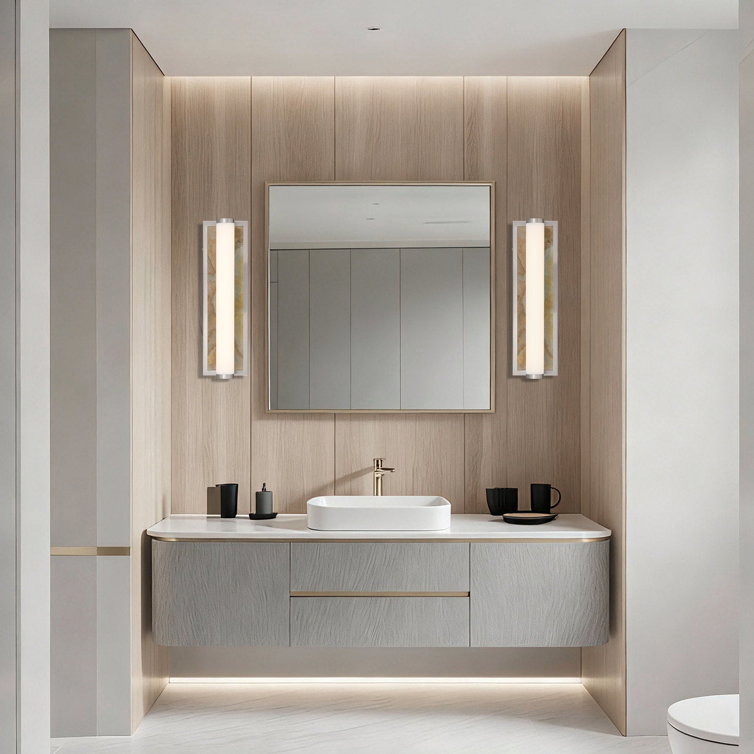 Golden - 1672-BA24 BN-MR - LED Vanity - Stratum - Brushed Nickel