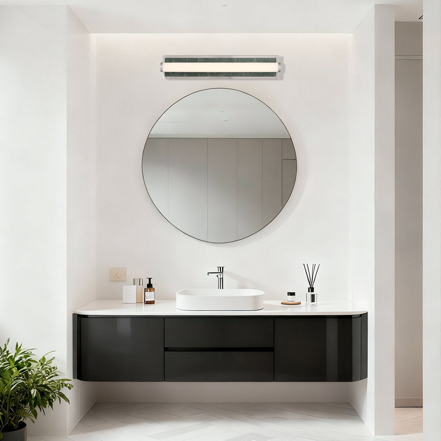 Golden - 1672-BA24 BN-PRG - LED Vanity - Stratum - Brushed Nickel