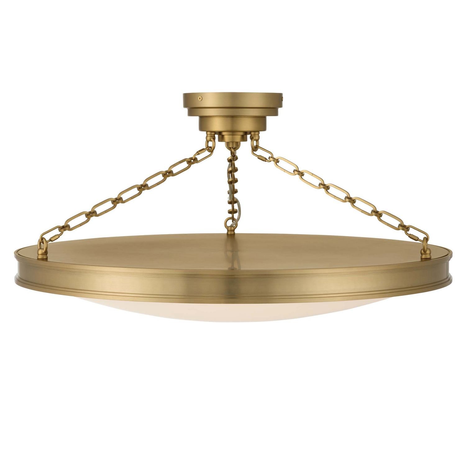 Golden - 1700-30SF BCB-EG - LED Semi-Flush Mount - Cameron - Brushed Champagne Brass