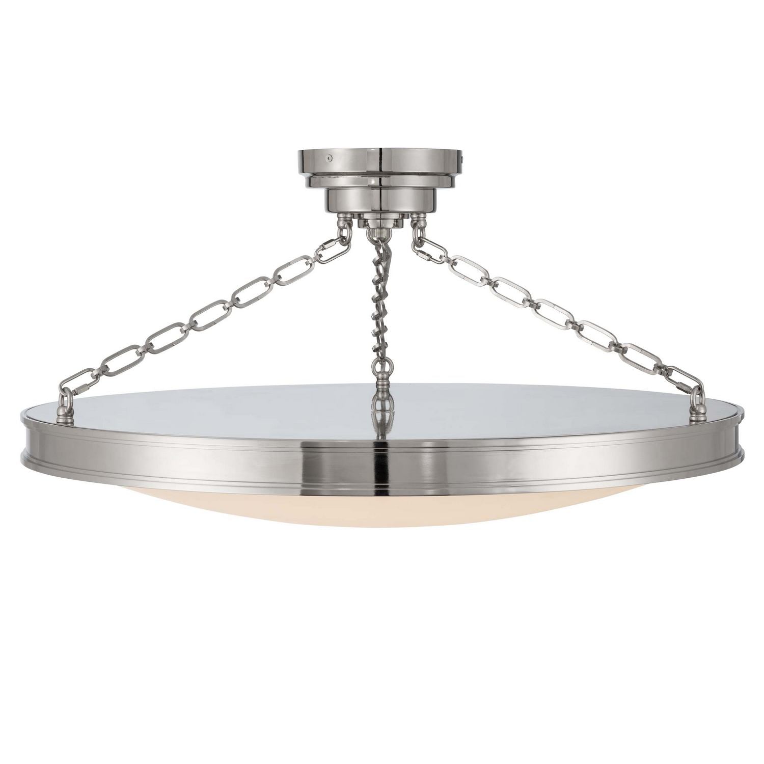 Golden - 1700-30SF PN-EG - LED Semi-Flush Mount - Cameron - Polished Nickel