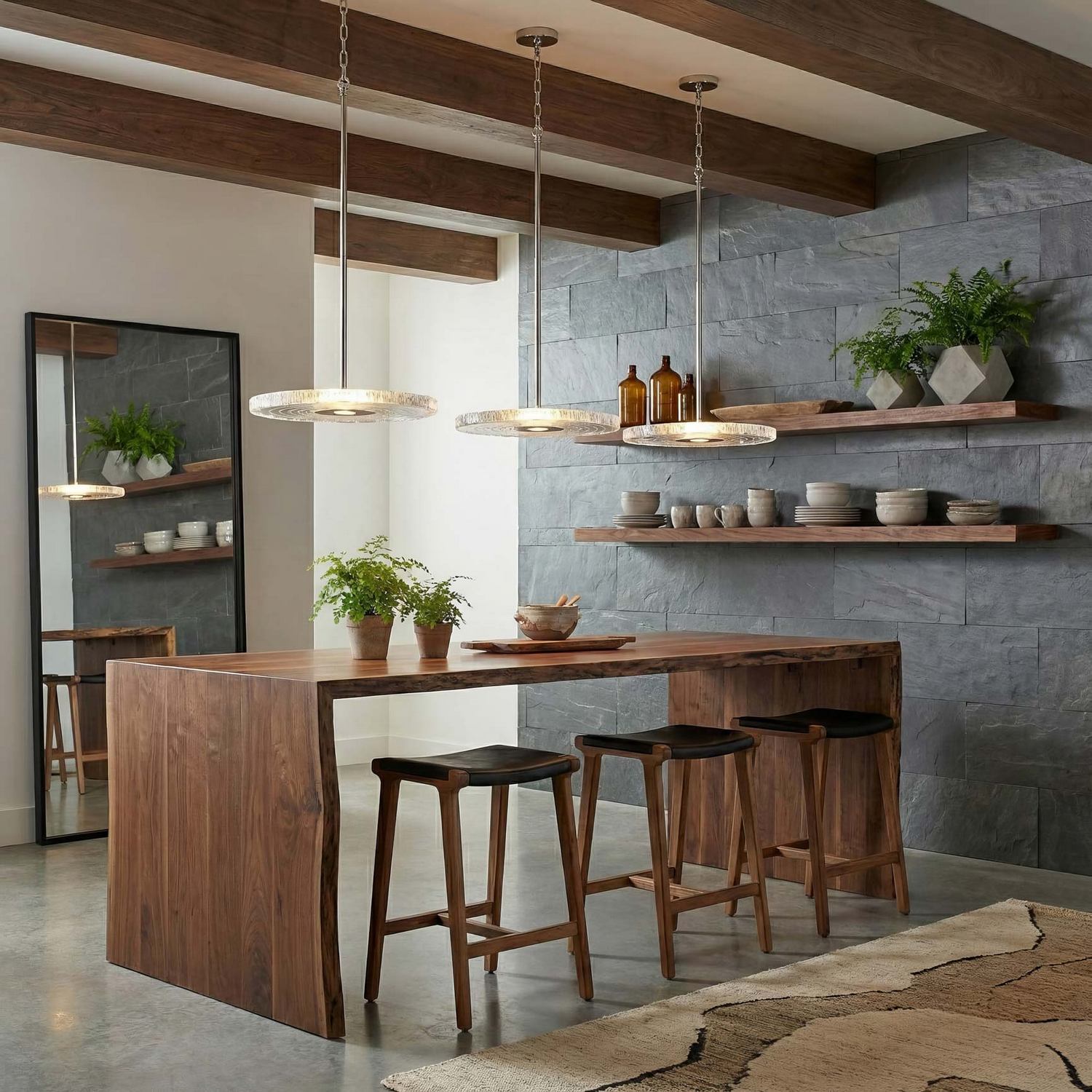 Golden - 1921-16 PN-RE - LED Pendant - Luminwood - Polished Nickel