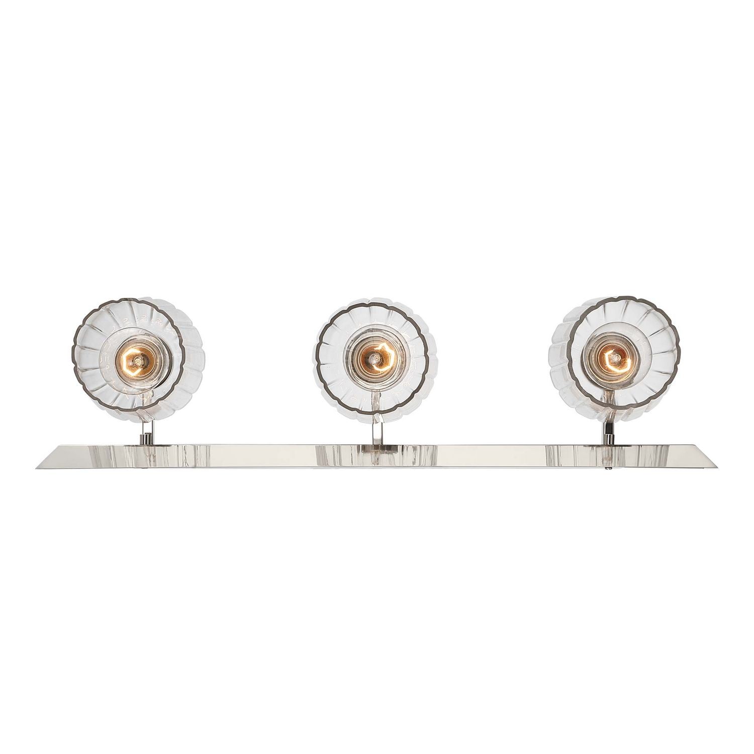 Golden - 5189-BA3 PN-FLT - Three Light Vanity - Brilia - Polished Nickel