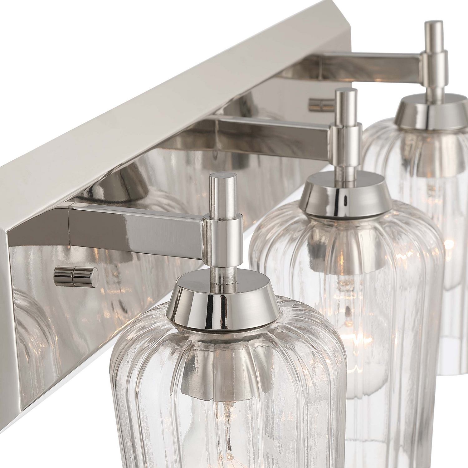 Golden - 5189-BA3 PN-FLT - Three Light Vanity - Brilia - Polished Nickel