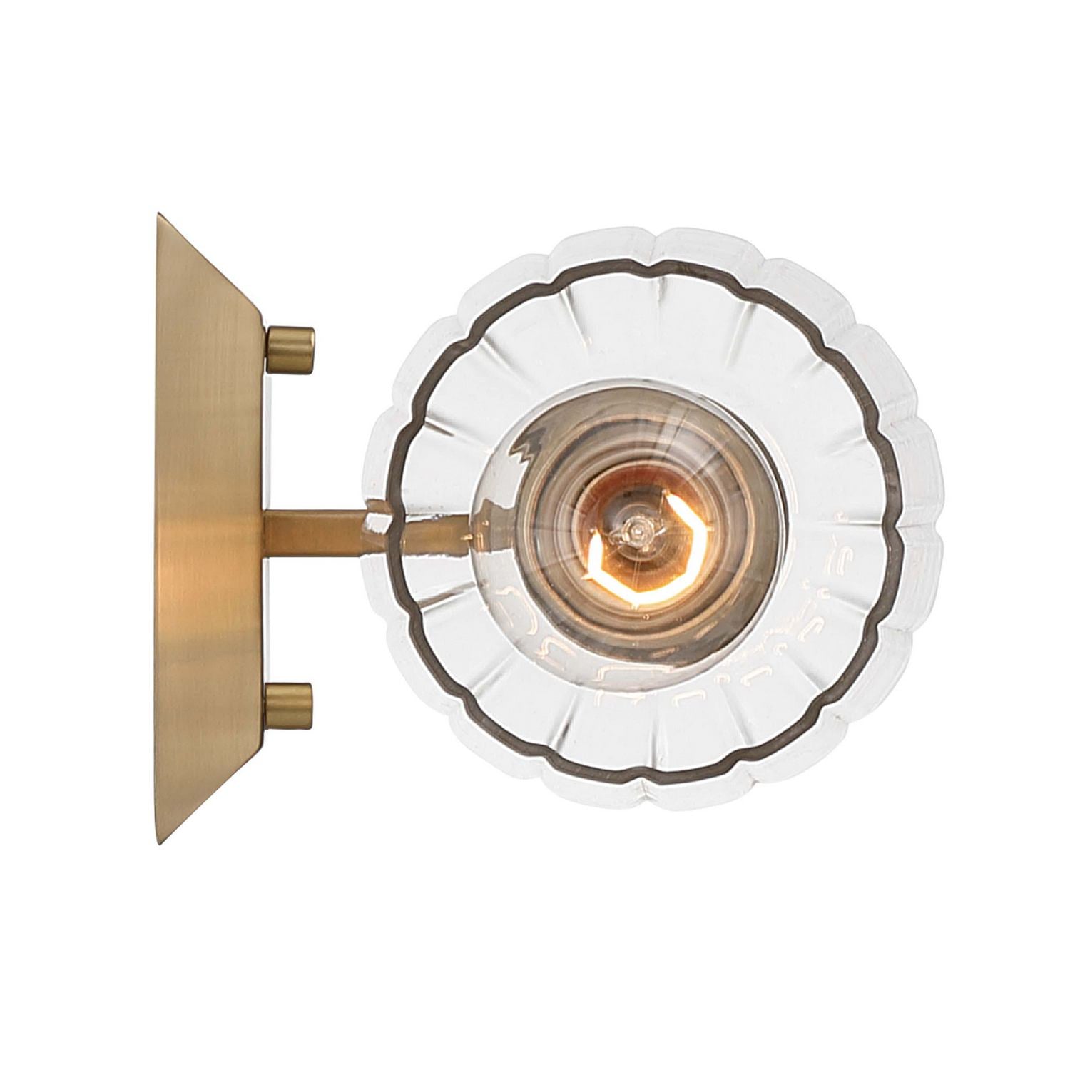 Golden - 5189-WSC BCB-FLT - One Light Wall Sconce Vanity - Brilia - Brushed Champagne Brass