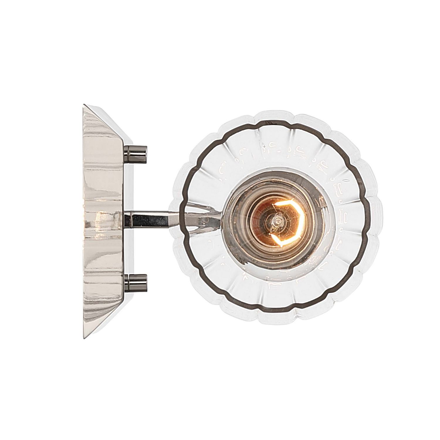 Golden - 5189-WSC PN-FLT - One Light Wall Sconce Vanity - Brilia - Polished Nickel