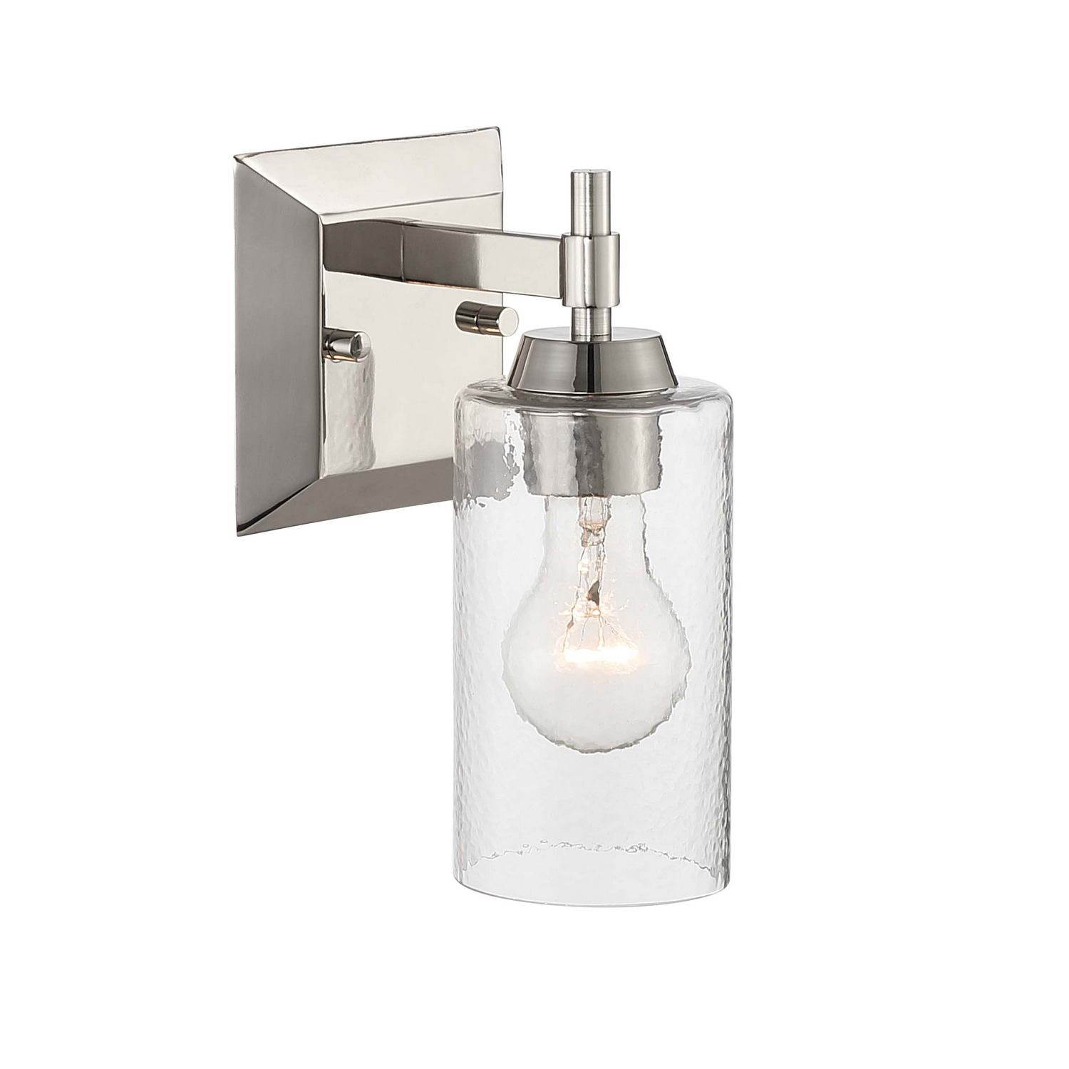 Golden - 5189-WSC PN-HWG - One Light Wall Sconce Vanity - Brilia - Polished Nickel