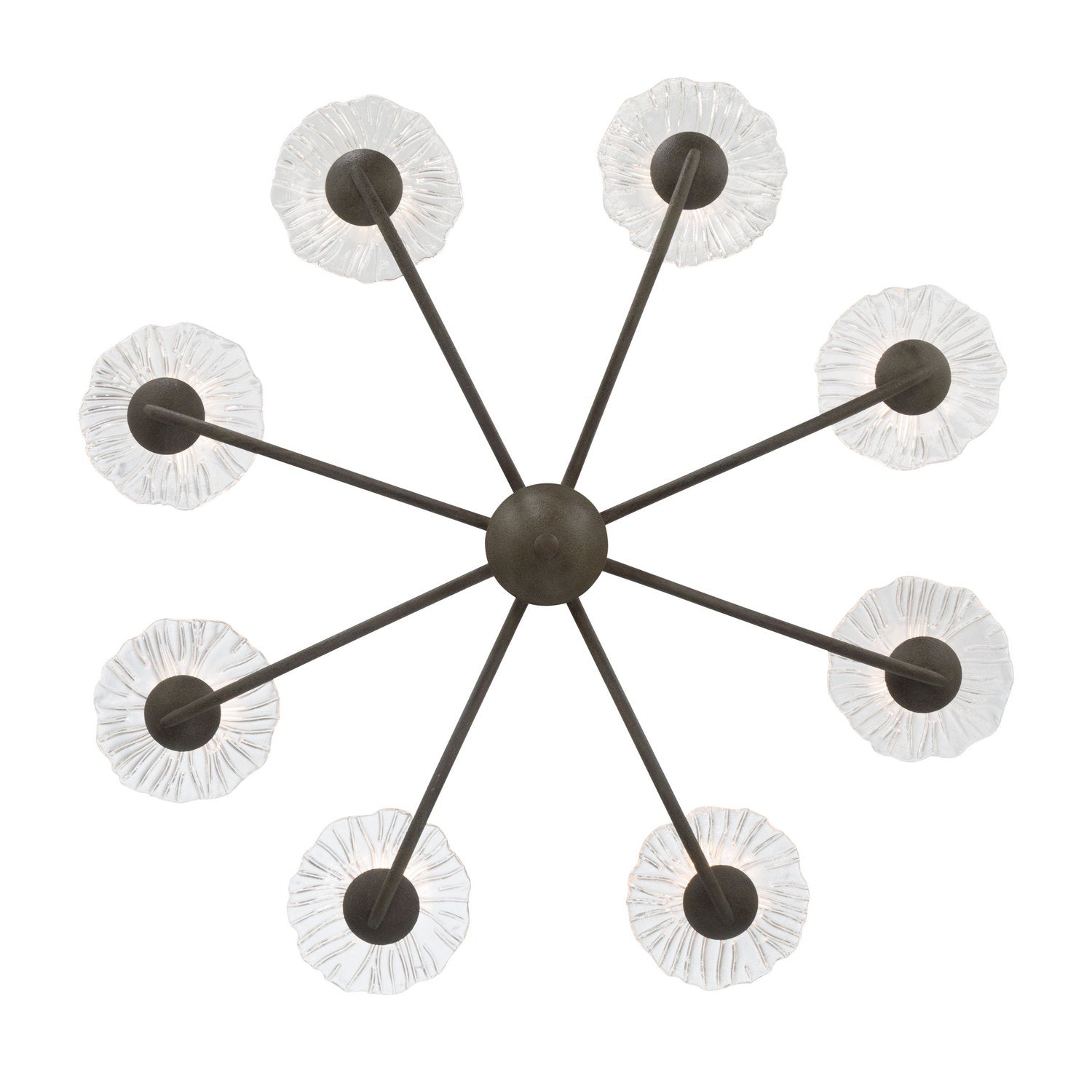 Golden - 5865-8 BT-CLR - LED Chandelier - Coral Bloom - Black Slate