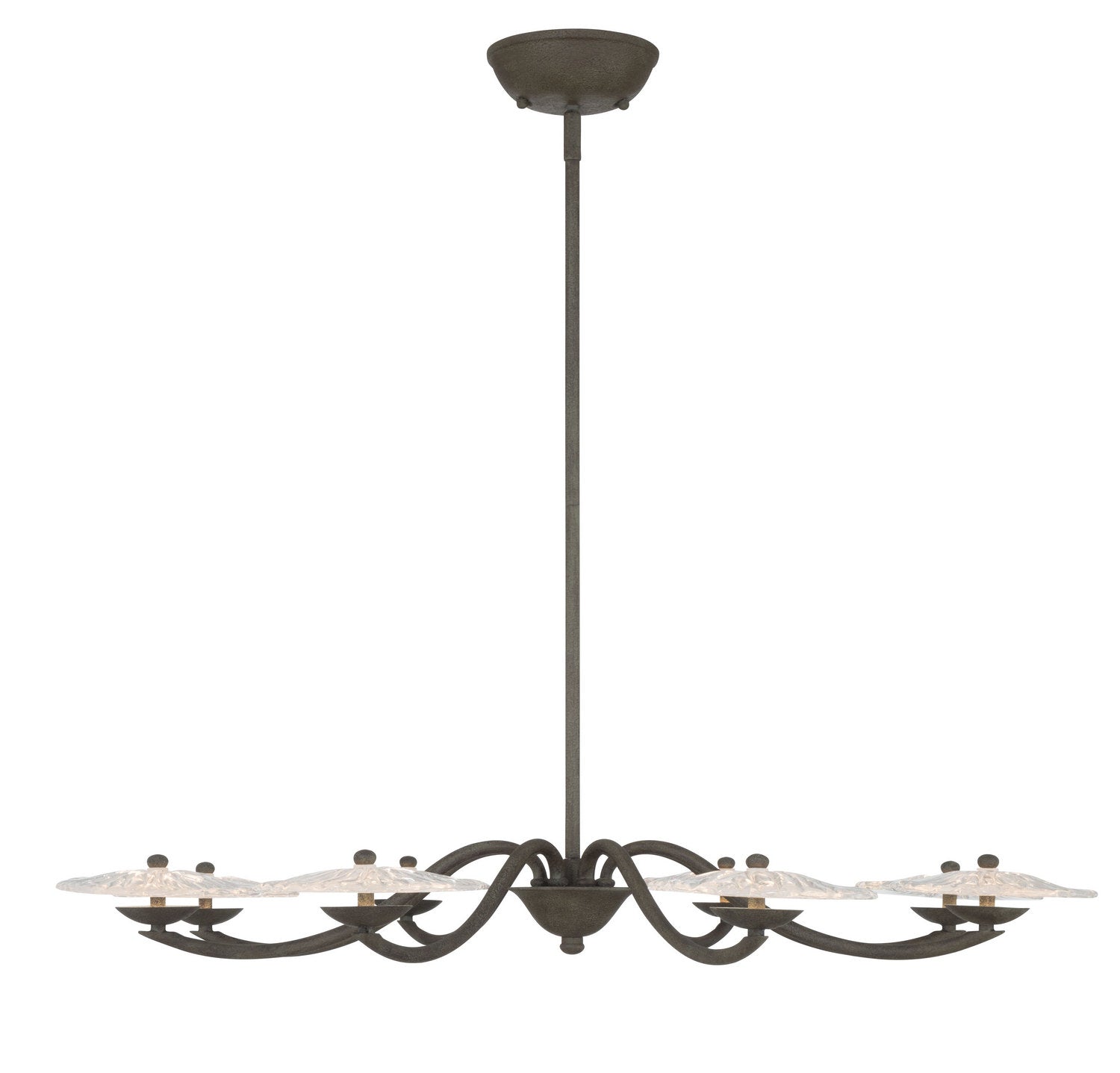 Golden - 5865-8 BT-CLR - LED Chandelier - Coral Bloom - Black Slate