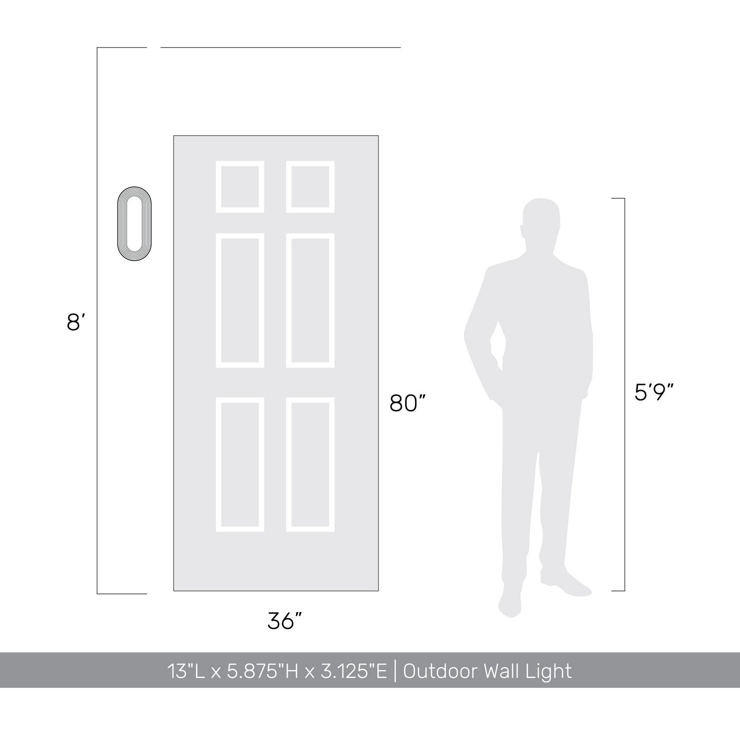 Golden - 5910-OWL13 BLK - LED Outdoor Wall Mount - Plexus - Matte Black