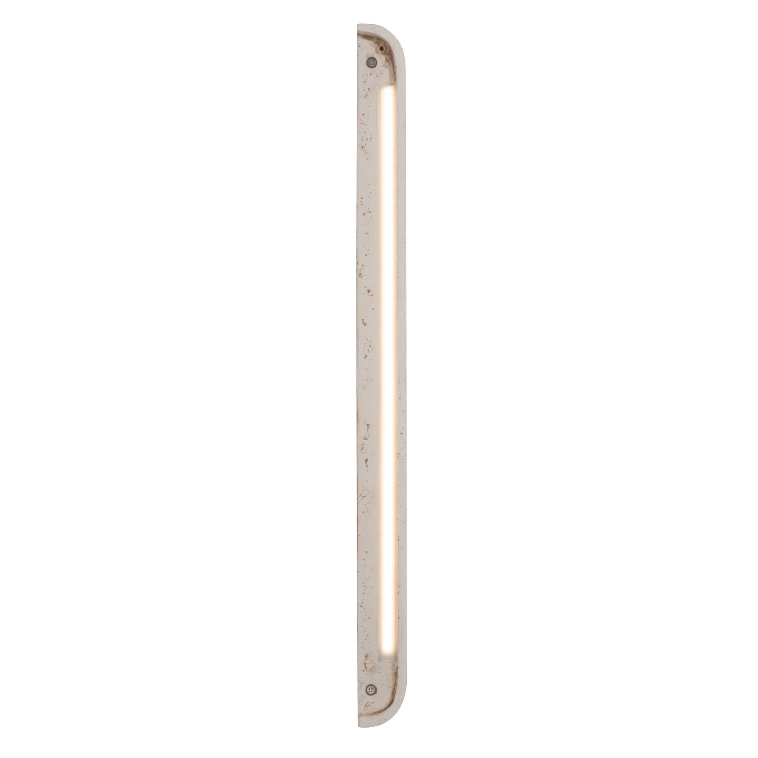 Golden - 7280-OWL24 WT - LED Outdoor Wall Mount - Stela - White Travertine