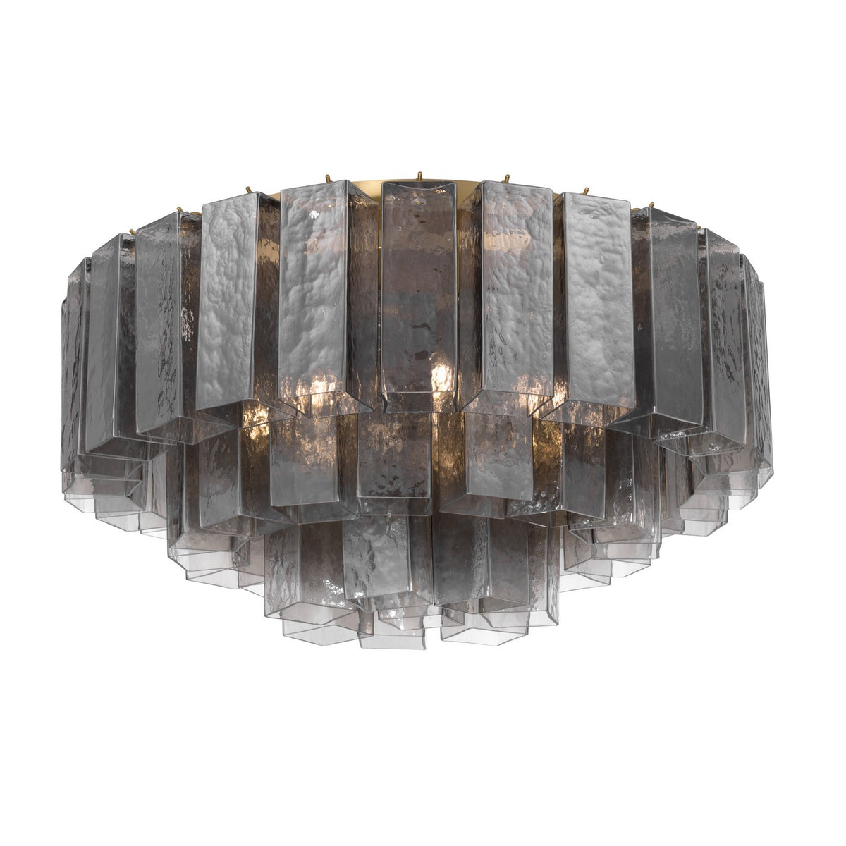 Metropolitan - N3145-GS-732 - Seven Light Flush Mount - Torvento - Legacy Brass