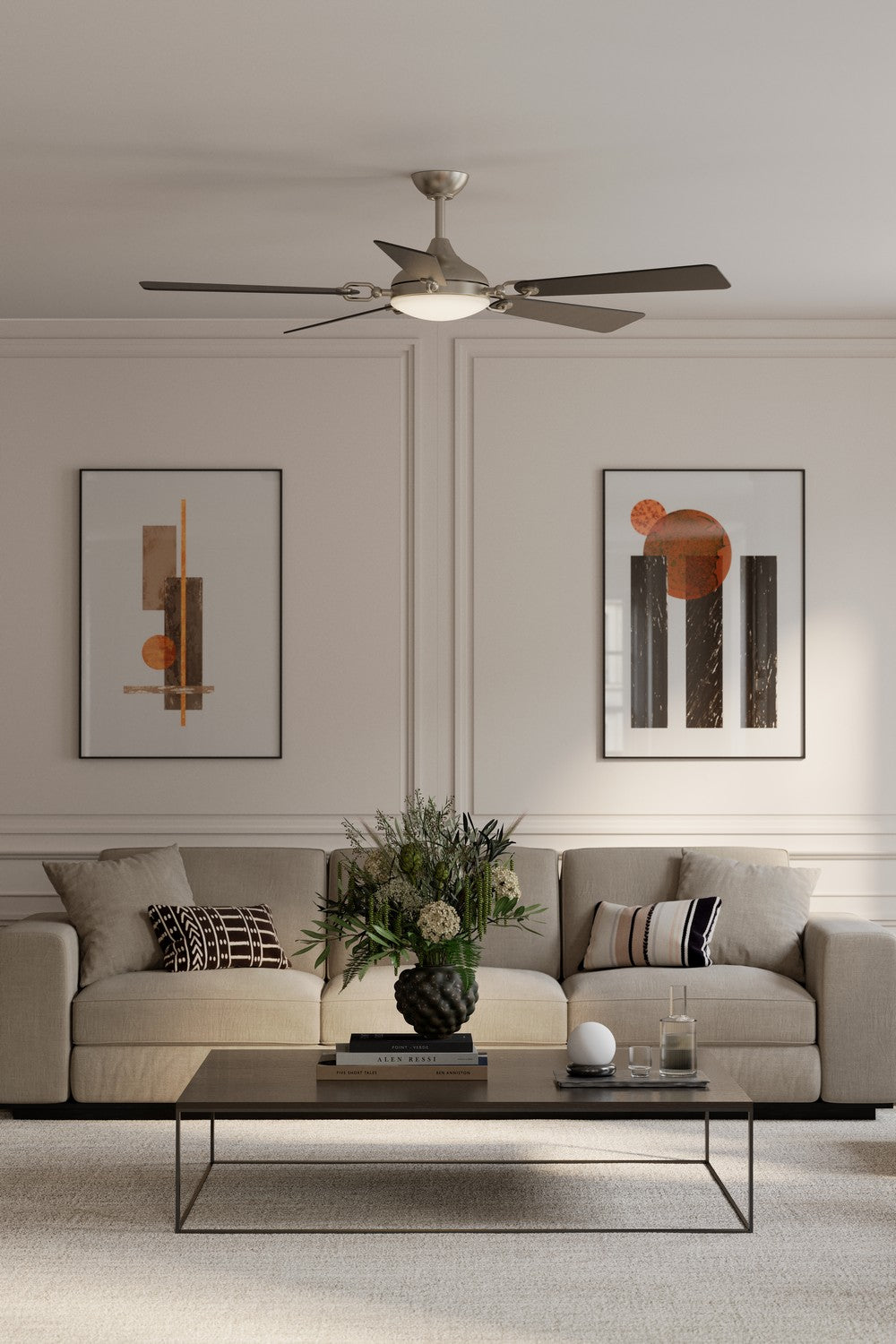 Minka Aire - F783L-BN/CL - 65" Ceiling Fan - Cadena - Brushed Nickel