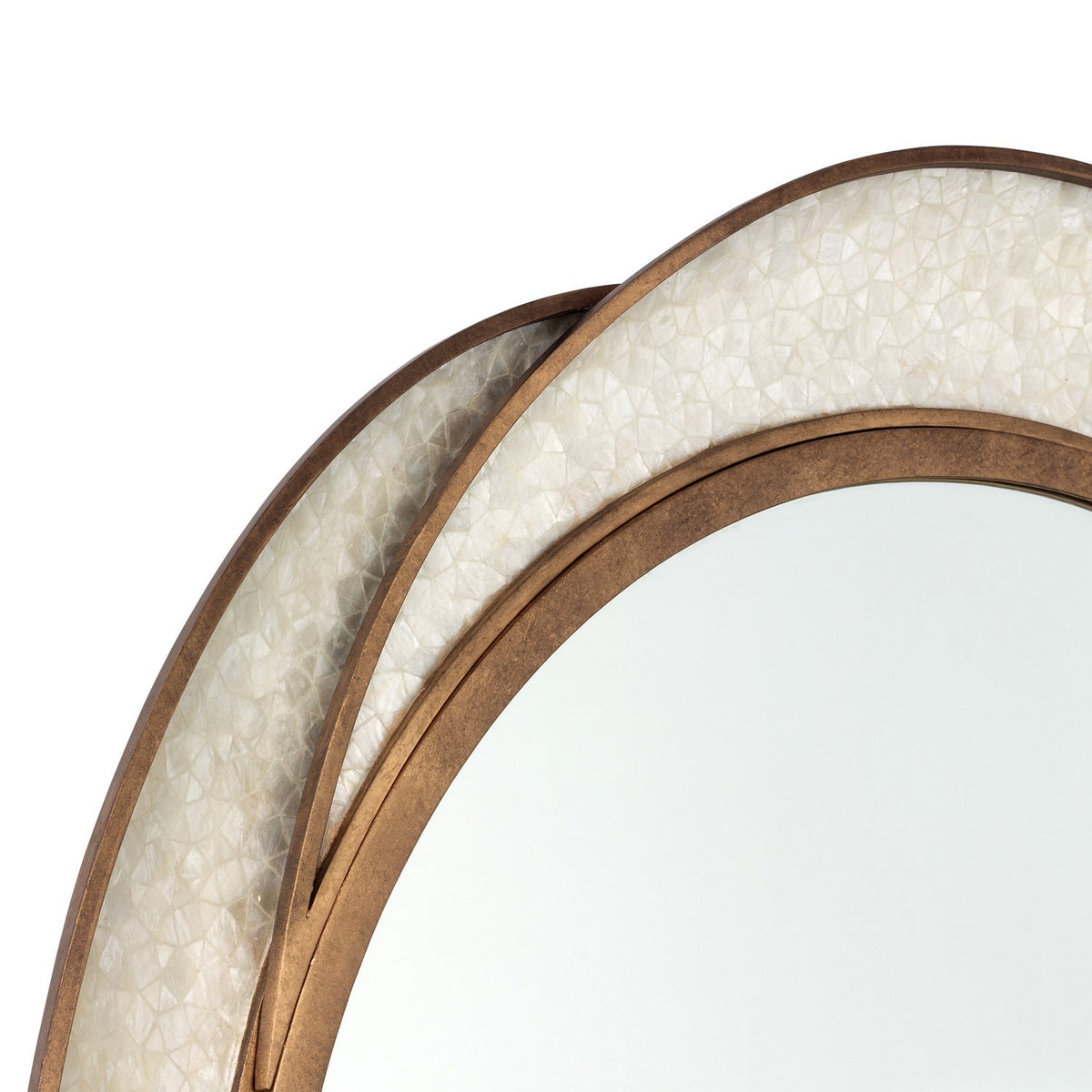 Kalco - 803805 - Mirror - Rose - Pearlized Antique Brass
