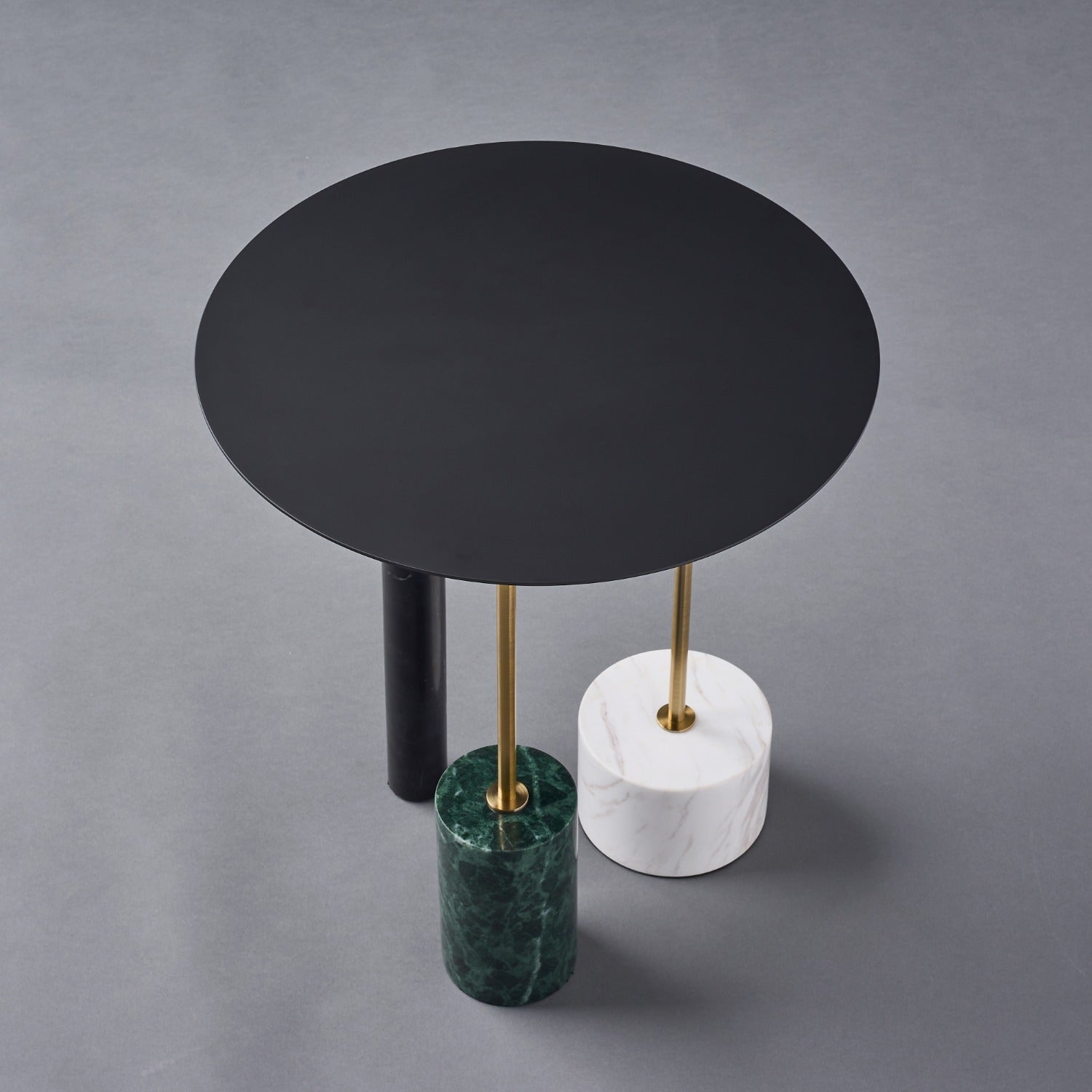 Kalco - 801104 - Table - Calcolo - Natural Brass/Matte Black