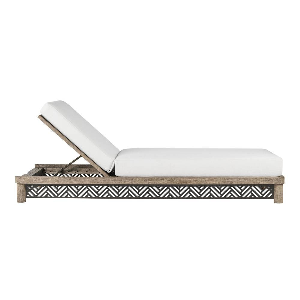 Arteriors - FTS04 - Outdoor Chaise - Emoto - Pearl/Aged Bronze