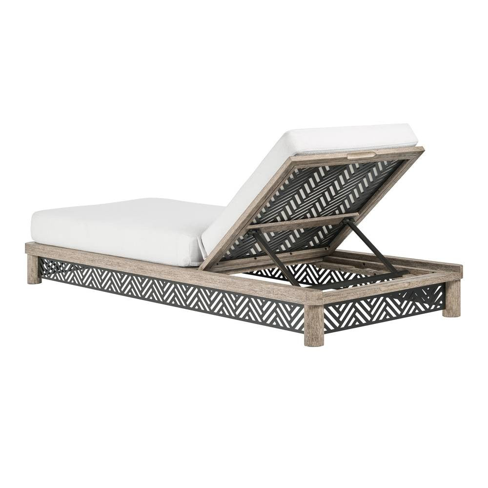 Arteriors - FTS04 - Outdoor Chaise - Emoto - Pearl/Aged Bronze