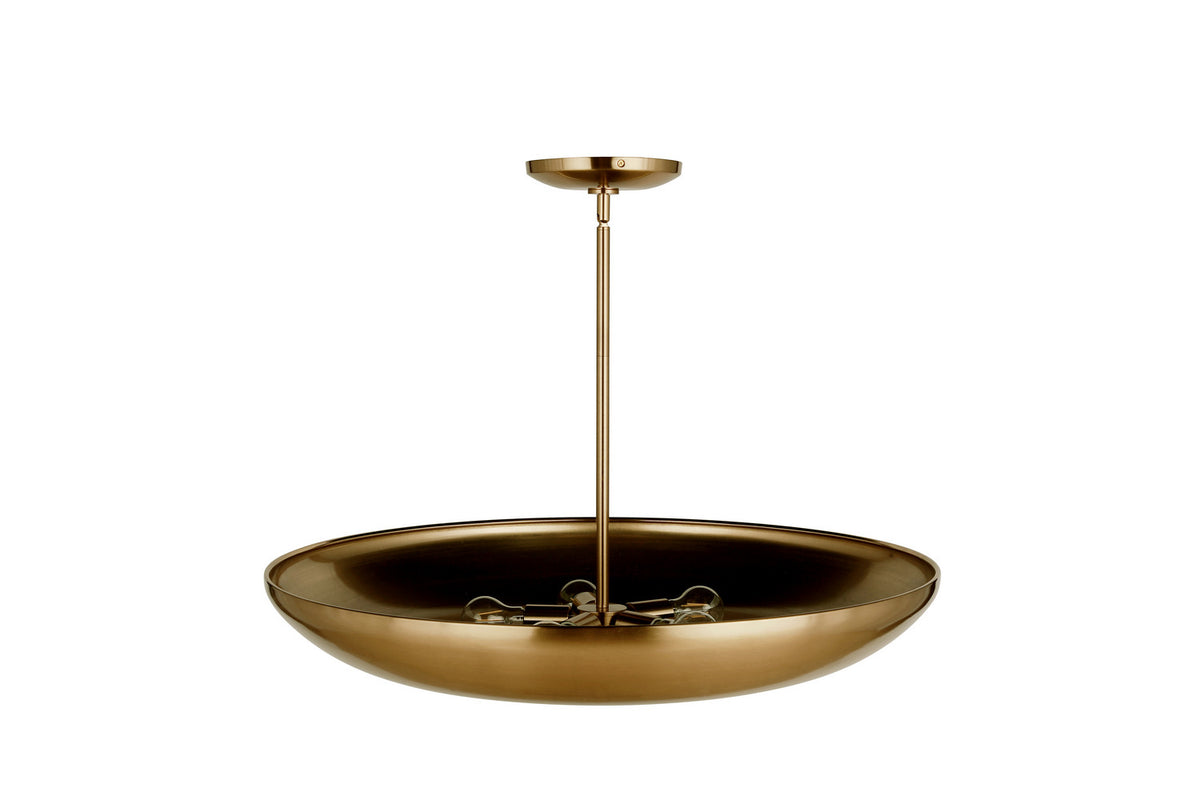 Craftmade - 60855-SB - Five Light Convertible Semi-Flush - Isabel - Satin Brass