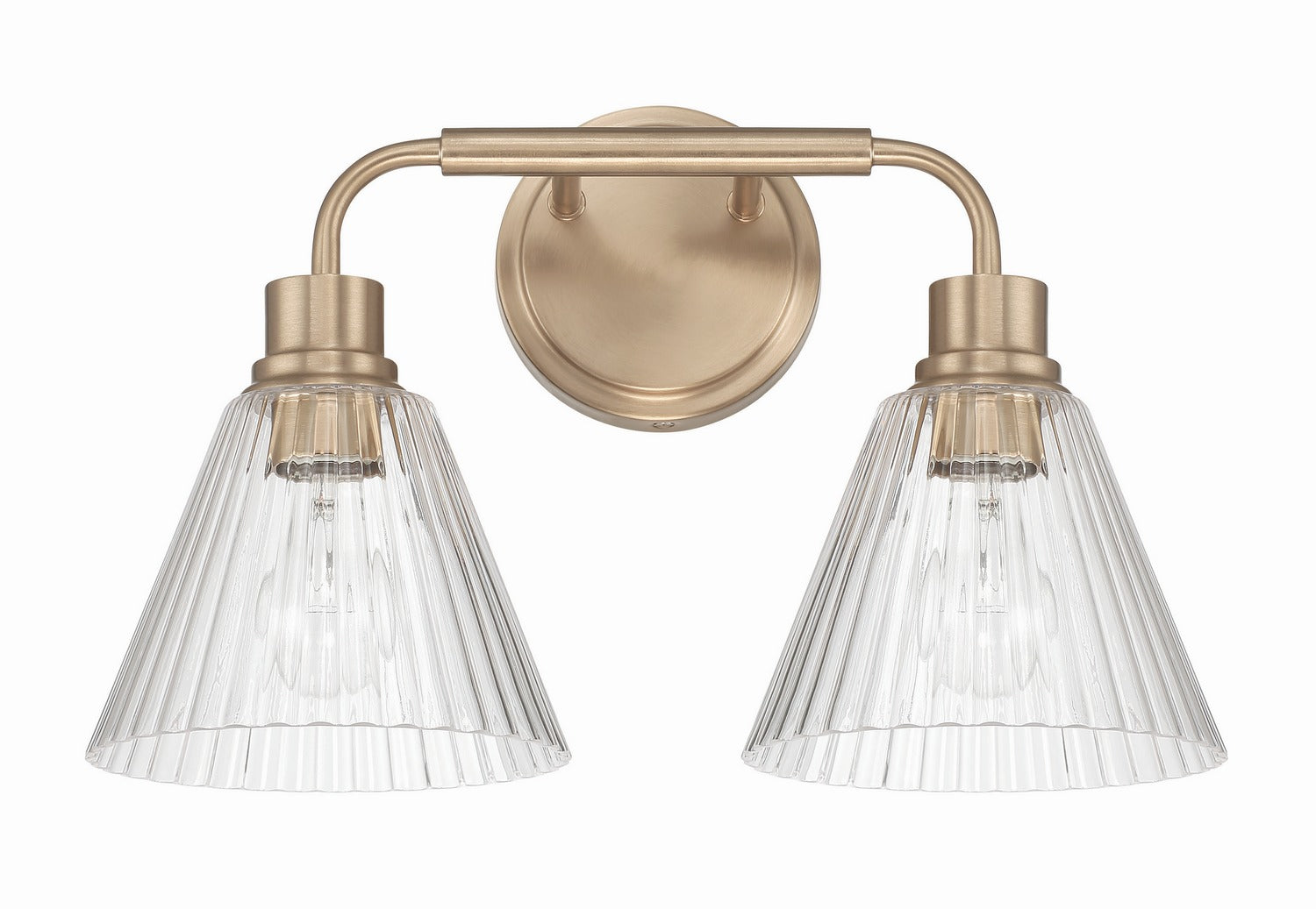 Craftmade - 61102-CPZ - Two Light Vanity - Pleated - Premium Bronze