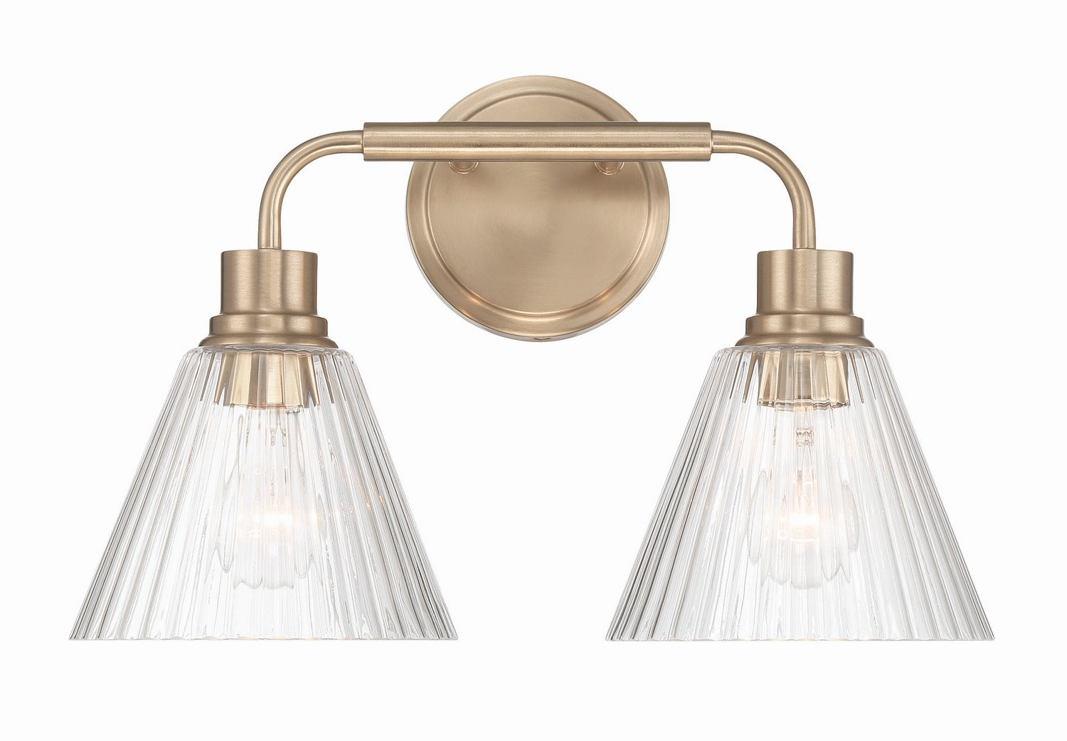 Craftmade - 61102-CPZ - Two Light Vanity - Pleated - Premium Bronze