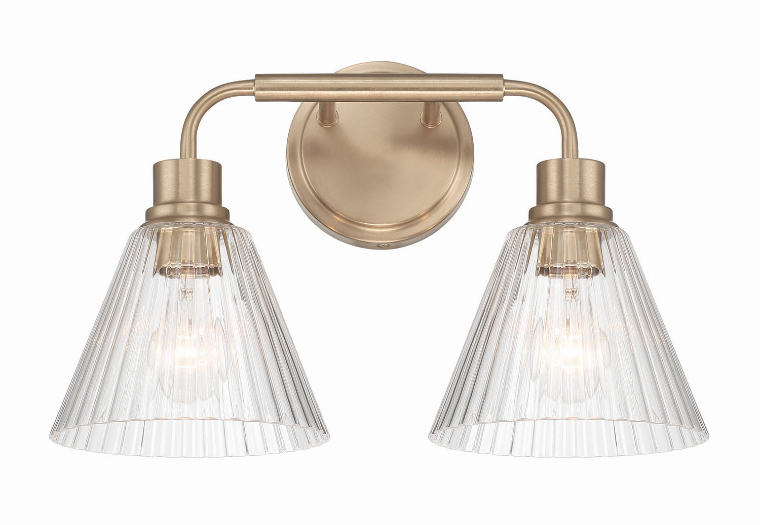 Craftmade - 61102-CPZ - Two Light Vanity - Pleated - Premium Bronze