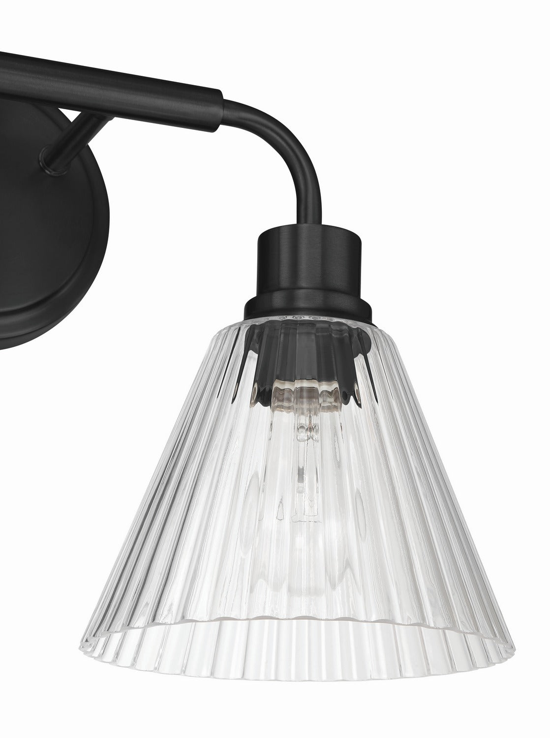 Craftmade - 61102-FB - Two Light Vanity - Pleated - Flat Black