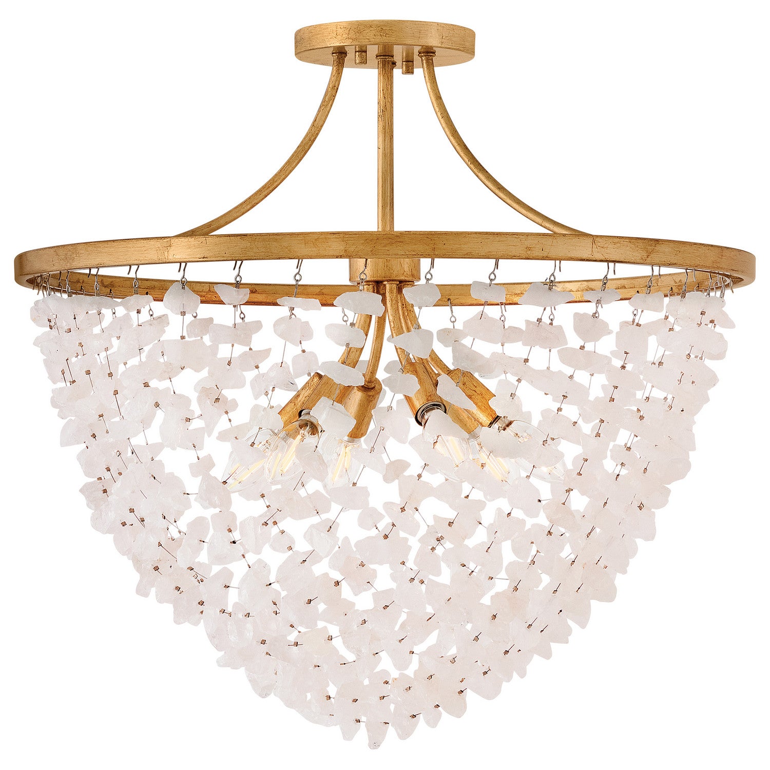 Fredrick Ramond - FR41591DA - LED Semi-Flush Mount - Myra - Distressed Brass
