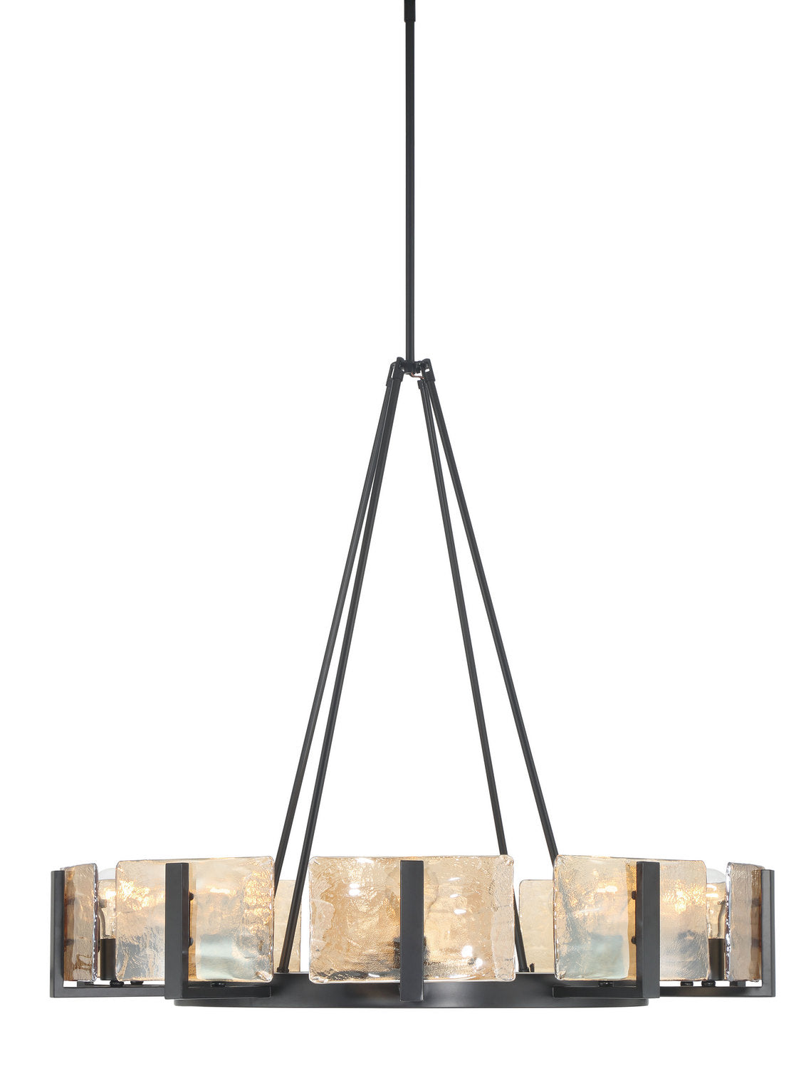 Golden - 3164-10 BLK-AWG - Ten Light Chandelier - Aenon - Matte Black
