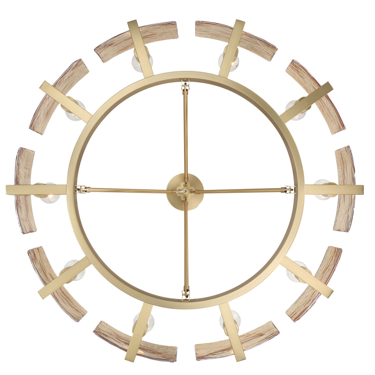 Golden - 3164-10SF BCB-AWG - Ten Light Semi-Flush Mount - Aenon - Brushed Champagne Brass