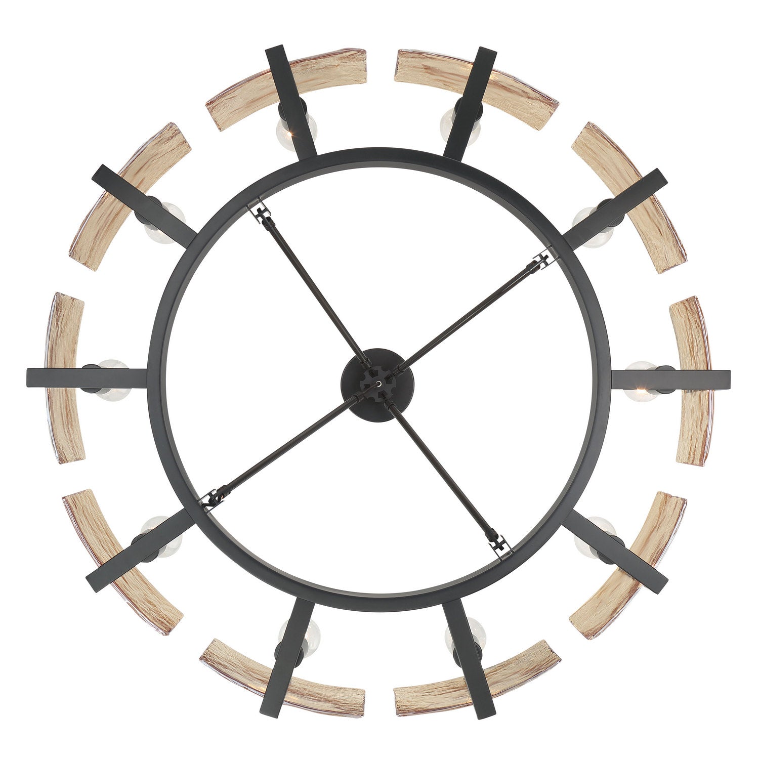 Golden - 3164-10SF BLK-AWG - Ten Light Semi-Flush Mount - Aenon - Matte Black