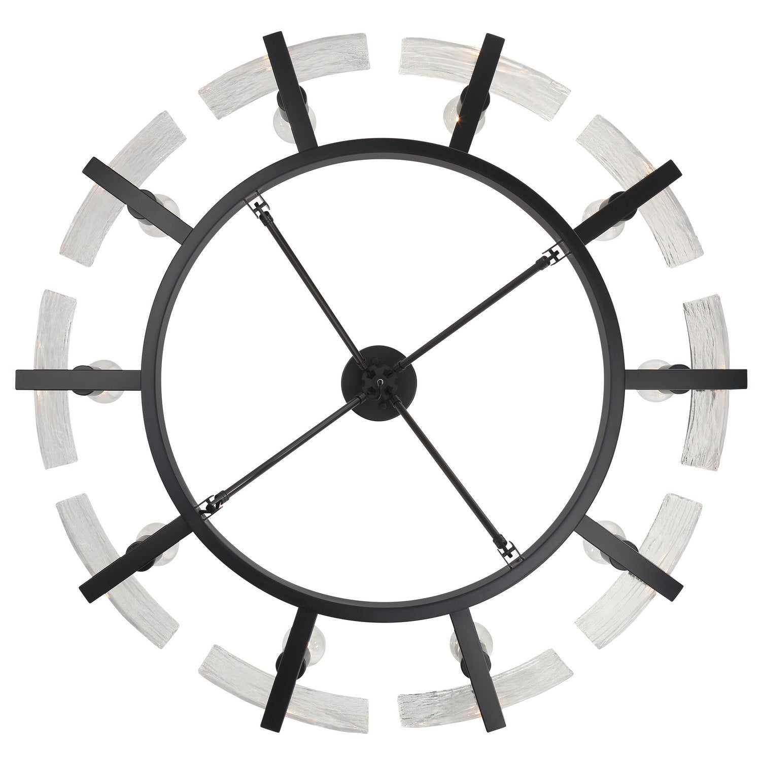 Golden - 3164-10SF BLK-HWG - Ten Light Semi-Flush Mount - Aenon - Matte Black