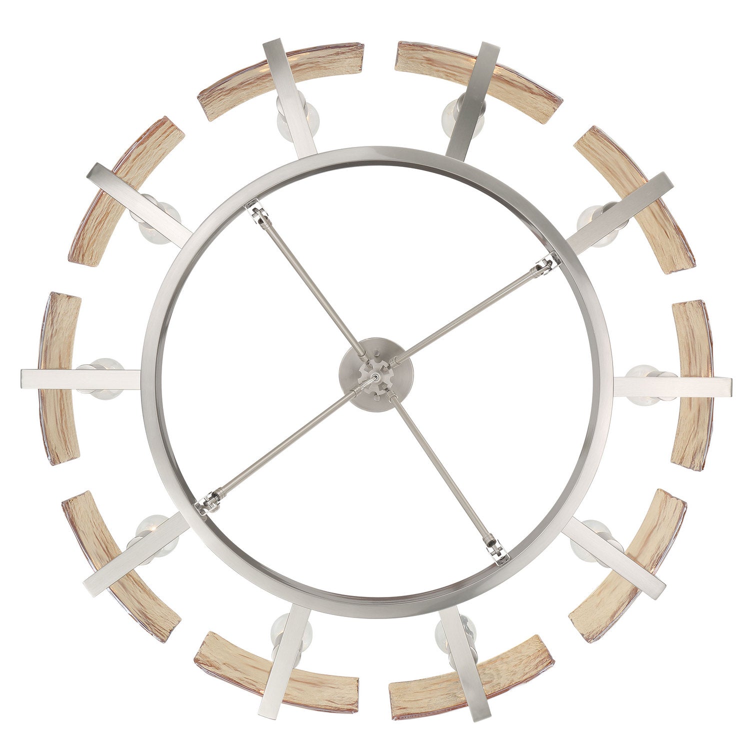 Golden - 3164-10SF PW-AWG - Ten Light Semi-Flush Mount - Aenon - Pewter