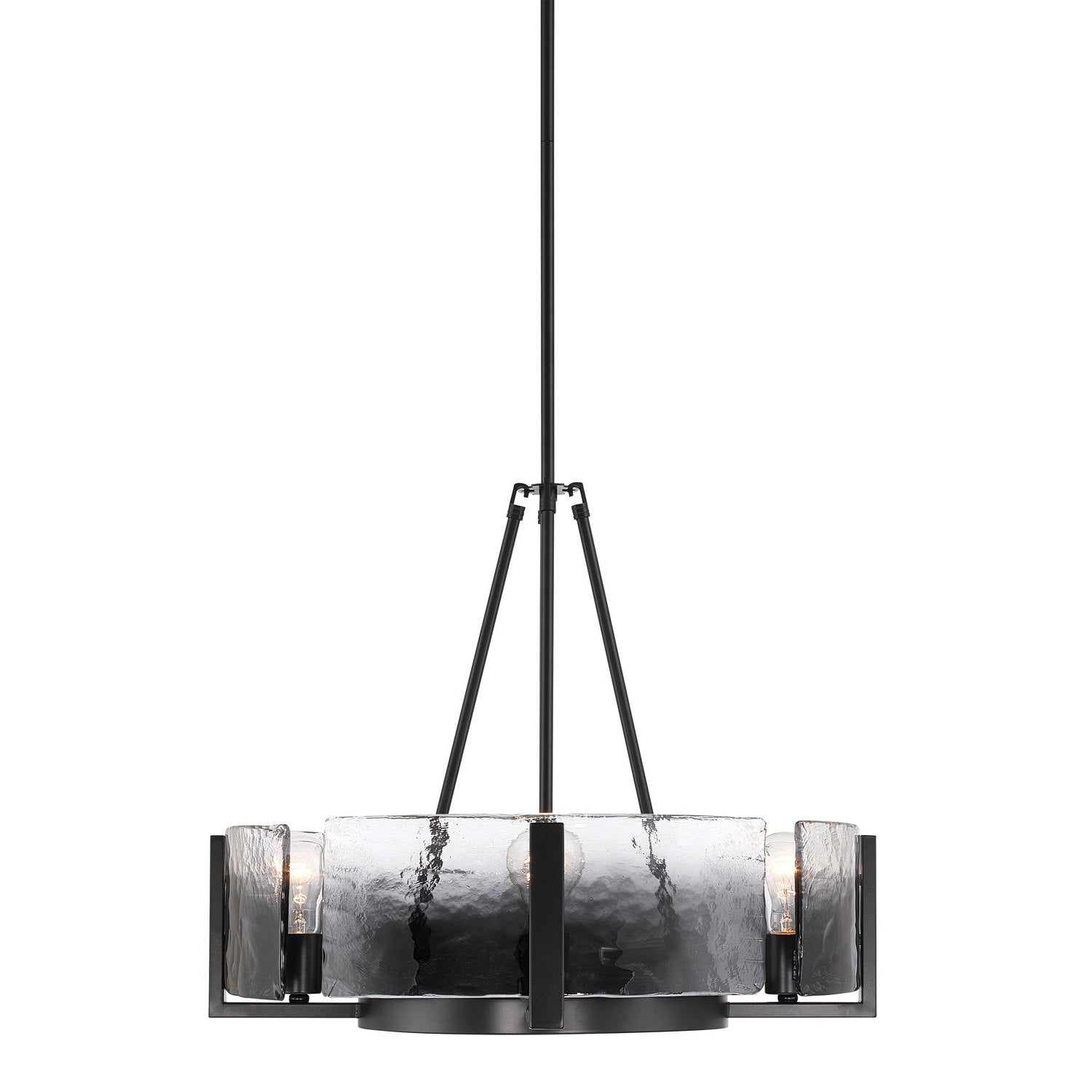 Golden - 3164-4 BLK-SWG - Four Light Chandelier - Aenon - Matte Black