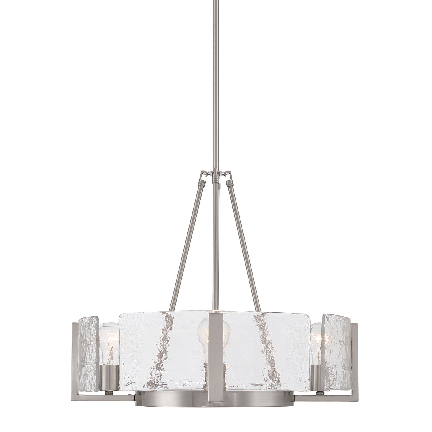 Golden - 3164-4 PW-HWG - Four Light Chandelier - Aenon - Pewter
