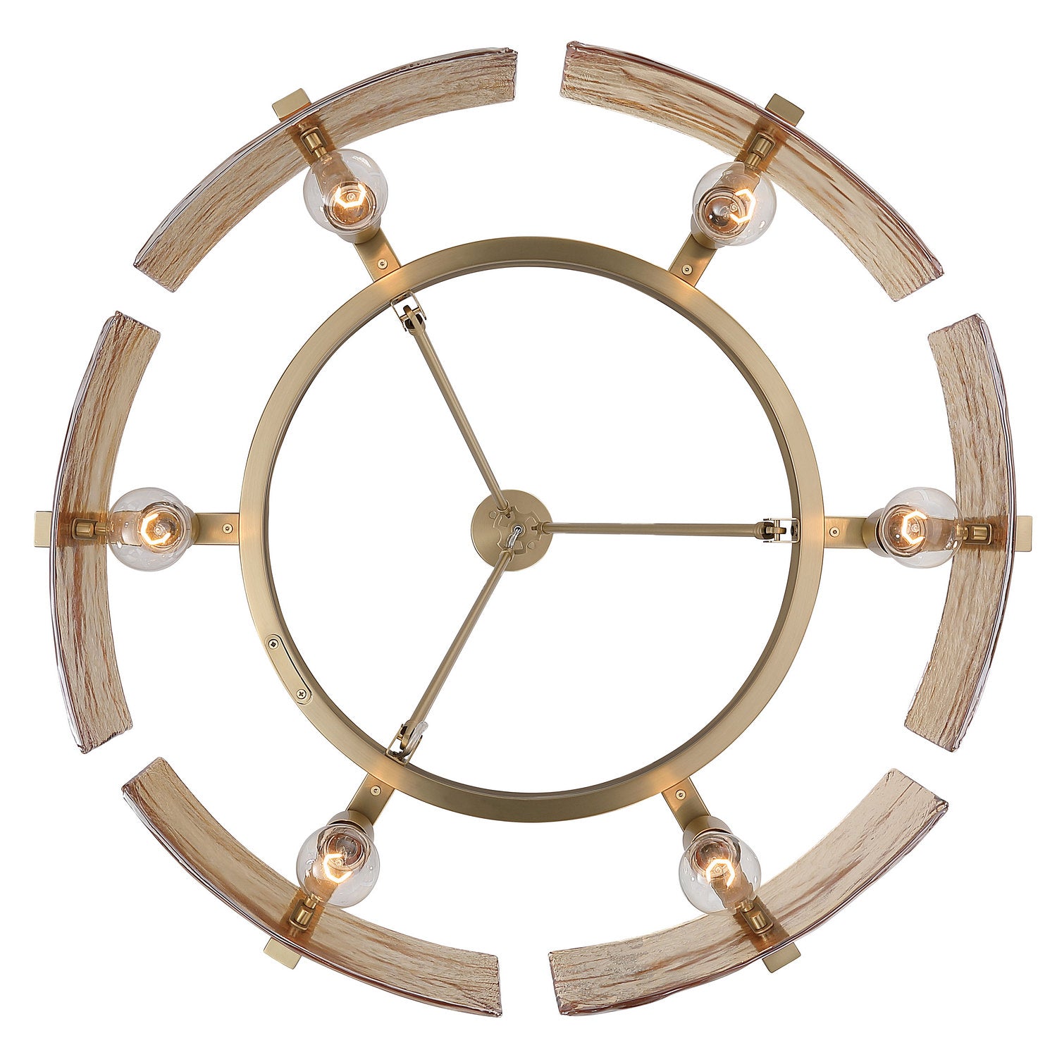 Golden - 3164-6 BCB-AWG - Six Light Chandelier - Aenon - Brushed Champagne Brass