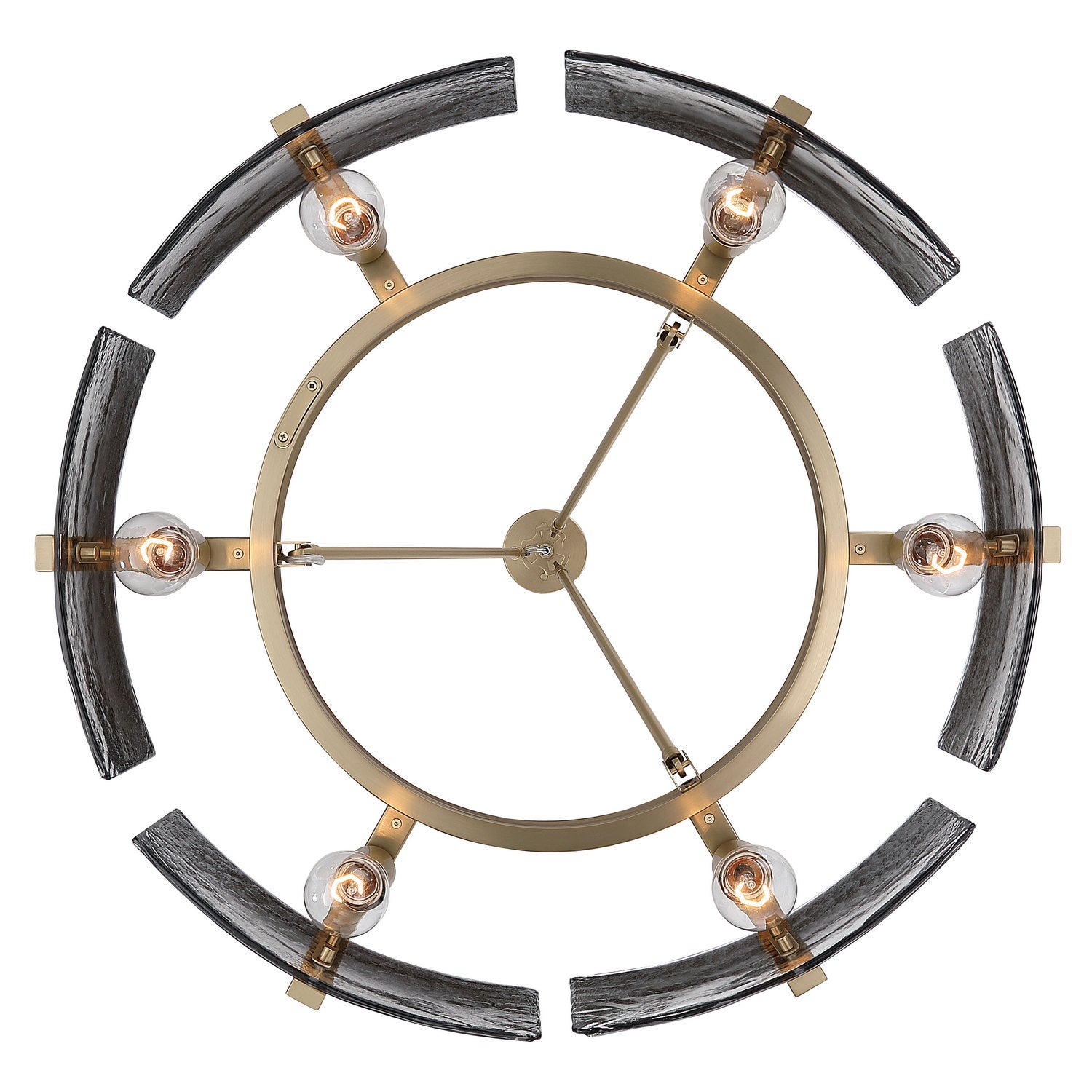 Golden - 3164-6 BCB-SWG - Six Light Chandelier - Aenon - Brushed Champagne Brass