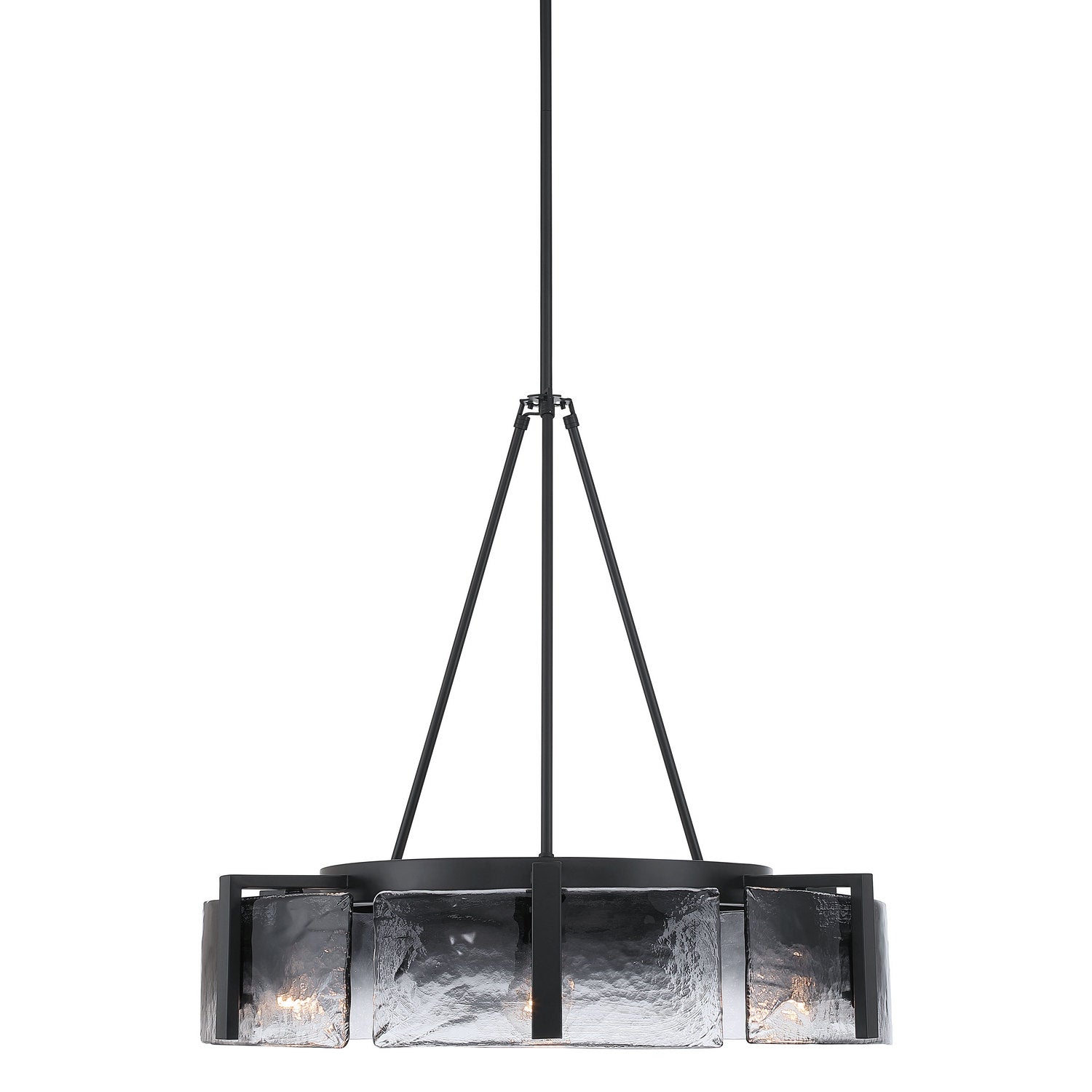 Golden - 3164-6 BLK-SWG - Six Light Chandelier - Aenon - Matte Black