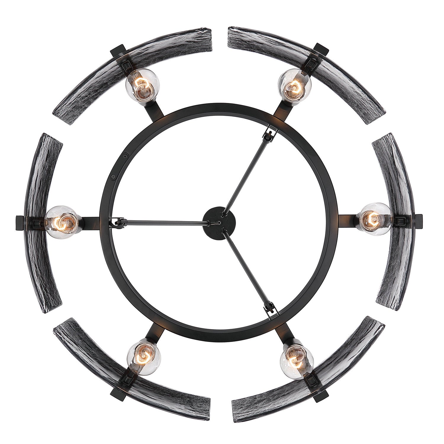 Golden - 3164-6 BLK-SWG - Six Light Chandelier - Aenon - Matte Black