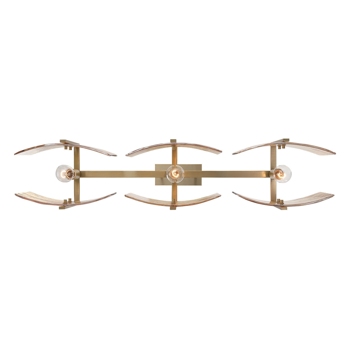 Golden - 3164-LP BCB-AWG - Three Light Island Pendant - Aenon - Brushed Champagne Brass