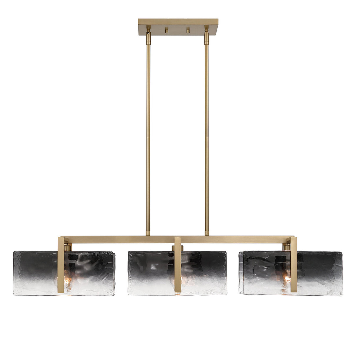 Golden - 3164-LP BCB-SWG - Three Light Island Pendant - Aenon - Brushed Champagne Brass