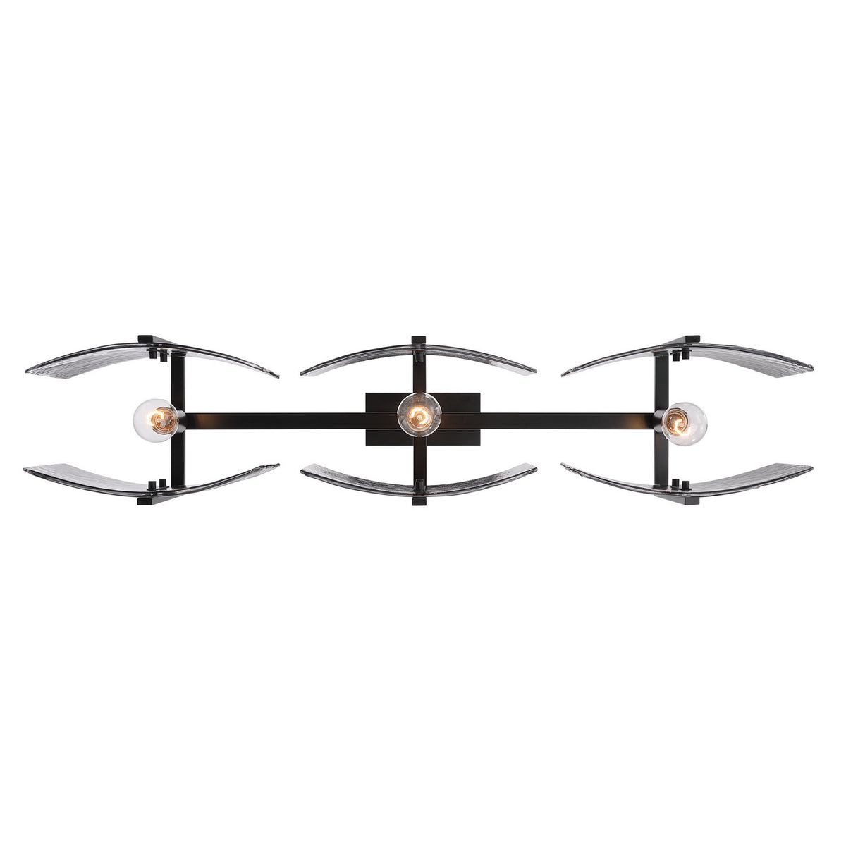 Golden - 3164-LP BLK-SWG - Three Light Island Pendant - Aenon - Matte Black