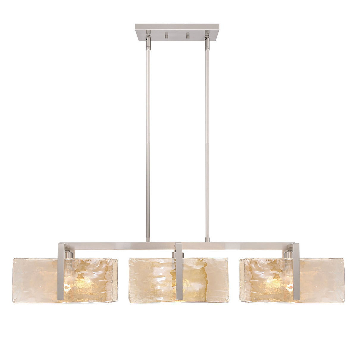 Golden - 3164-LP PW-AWG - Three Light Island Pendant - Aenon - Pewter