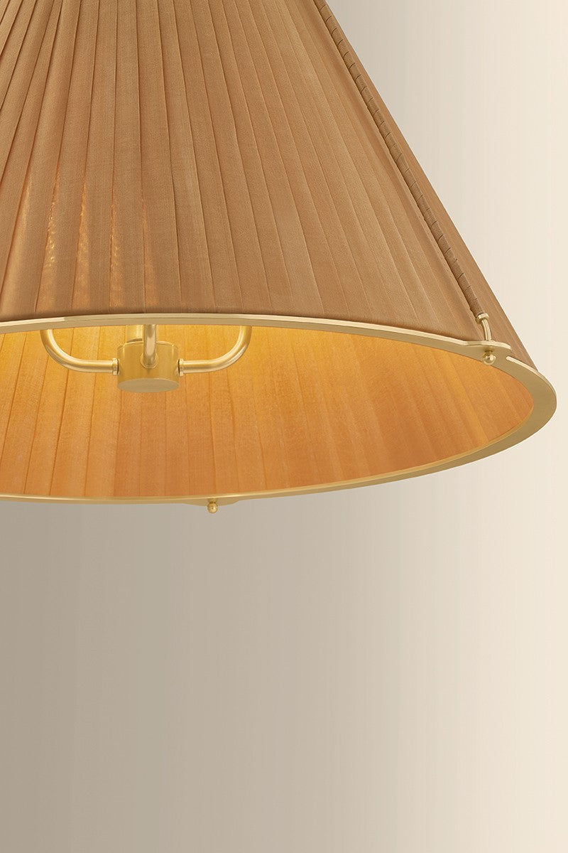 Hudson Valley - 1144-AGB - Four Light Pendant - Sunside - Aged Brass