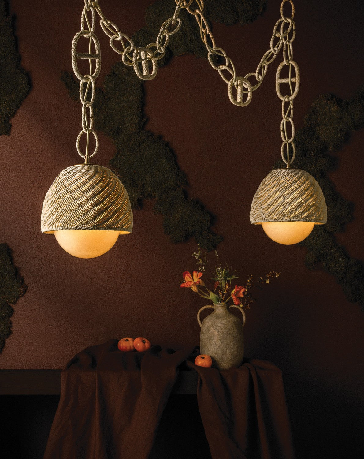Corbett Lighting - 576-02-CPL - Two Light Linear - Piasu - Champagne Leaf