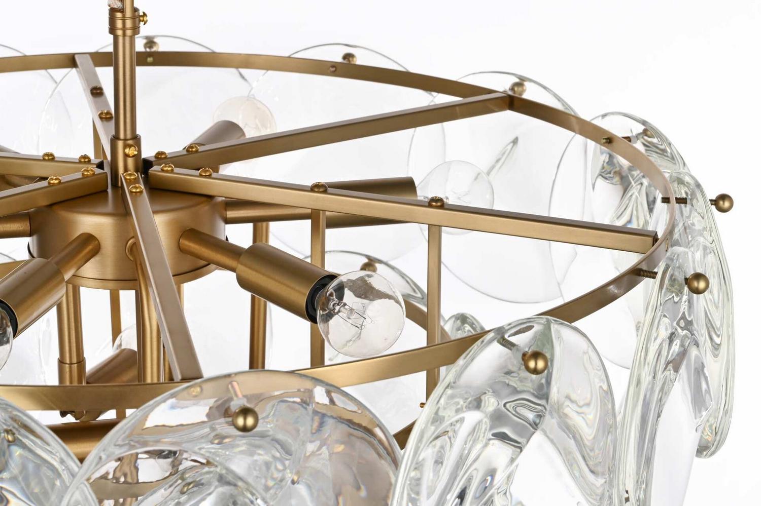 Elegant Lighting - 1010D24SG-01CR - 12 Light Chandelier - Charlotte - Satin Gold