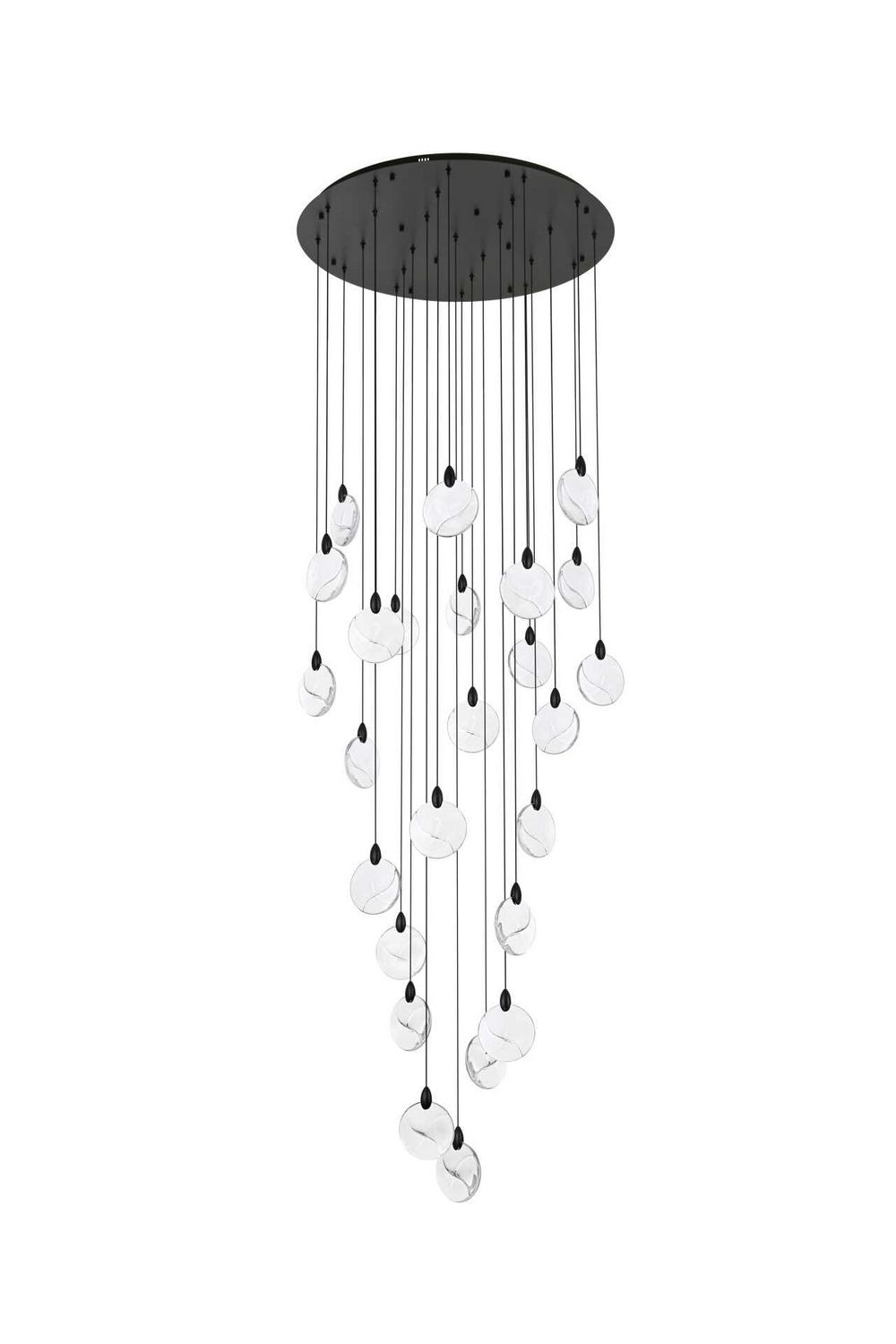 Elegant Lighting - 1012G36BK-01CR - LED Chandelier - Avery - Black