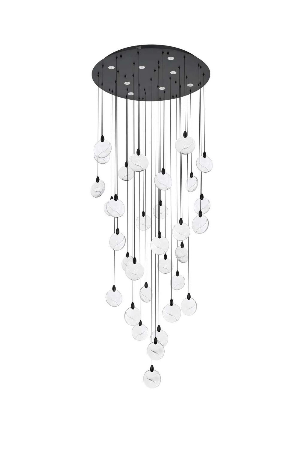 Elegant Lighting - 1012G42BK-01CR - LED Chandelier - Avery - Black