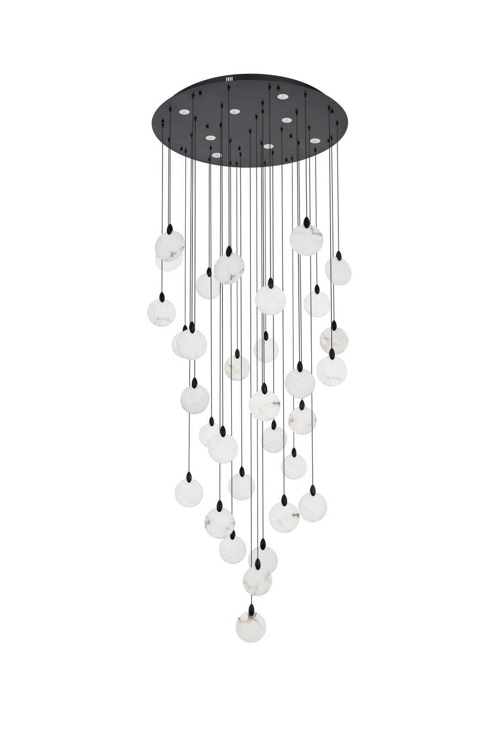 Elegant Lighting - 1012G42BK-11ST - LED Chandelier - Avery - Black